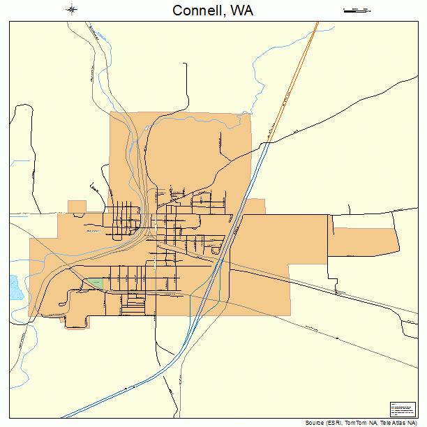 Connell, WA street map