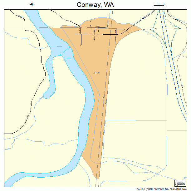 Conway, WA street map