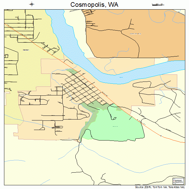 Cosmopolis, WA street map