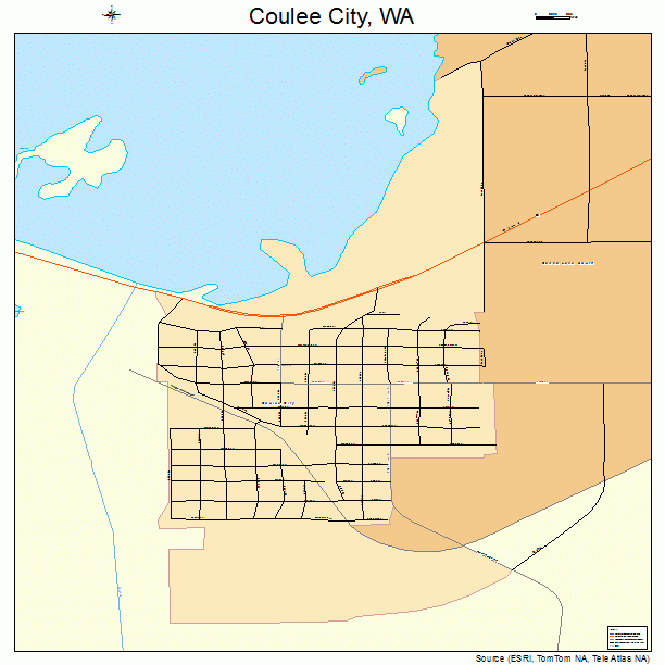 Coulee City, WA street map
