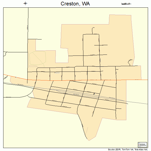 Creston, WA street map
