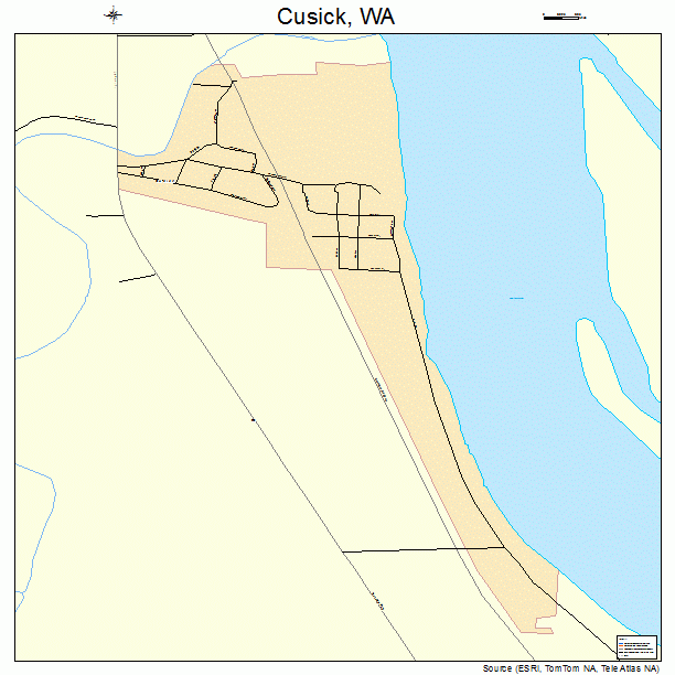 Cusick, WA street map