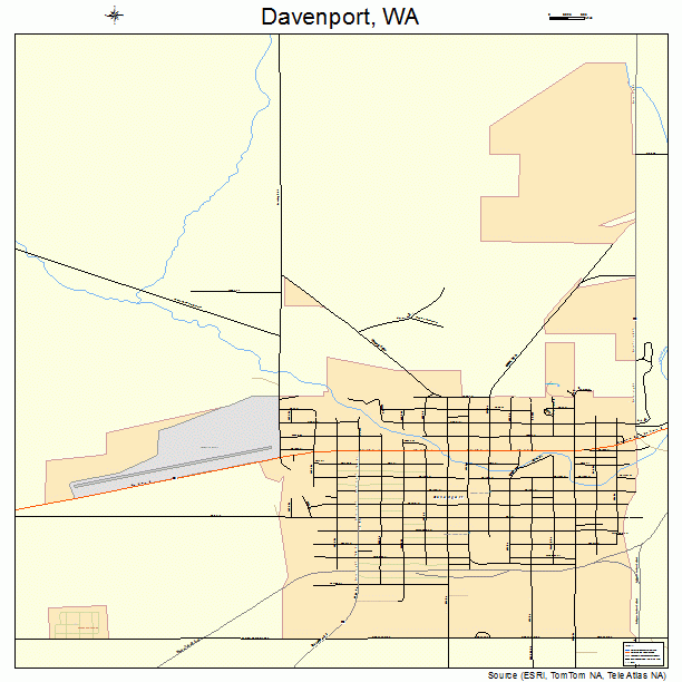 Davenport, WA street map