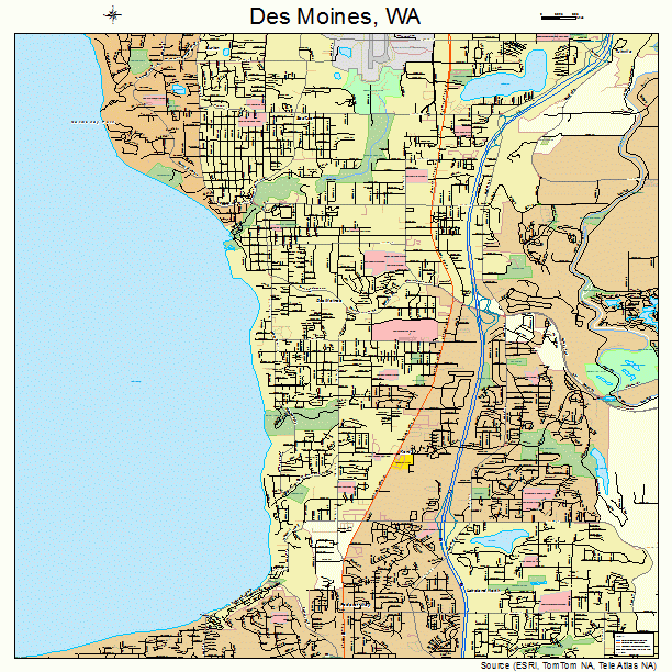 Des Moines, WA street map