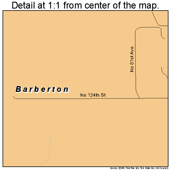 Barberton, Washington road map detail