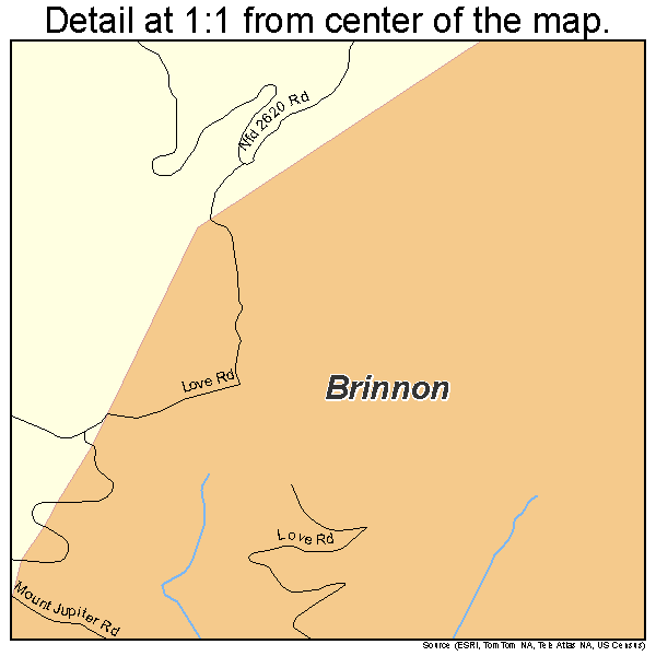 Brinnon, Washington road map detail