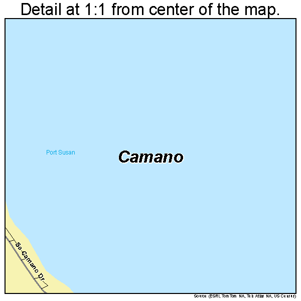 Camano, Washington road map detail