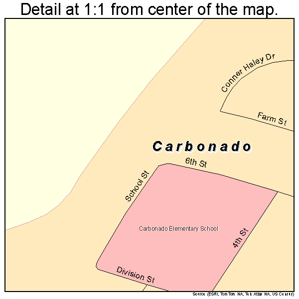 Carbonado, Washington road map detail