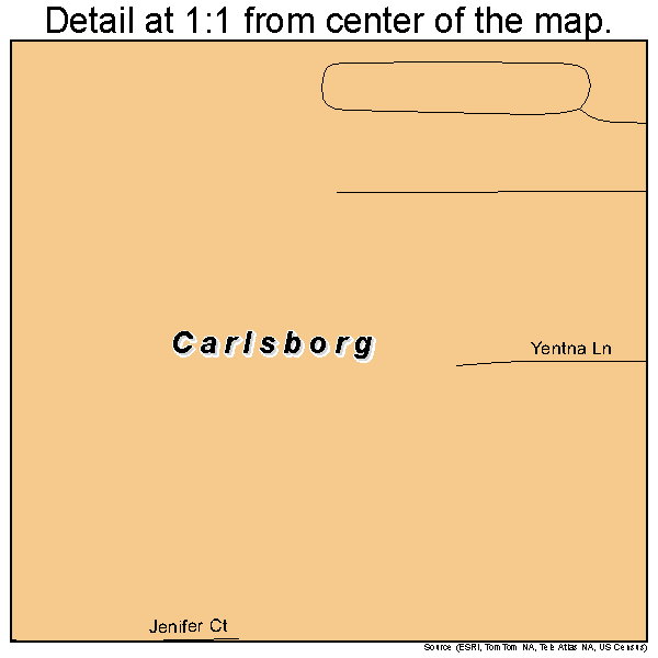 Carlsborg, Washington road map detail