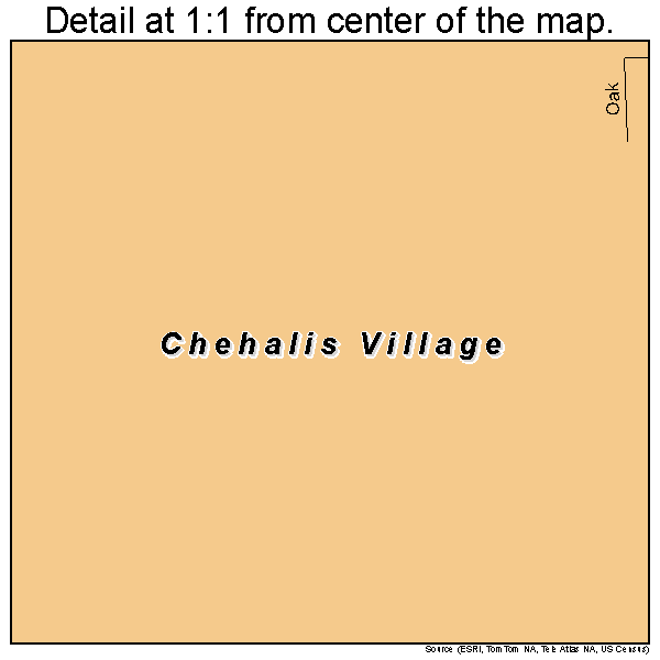 Chehalis Village, Washington road map detail