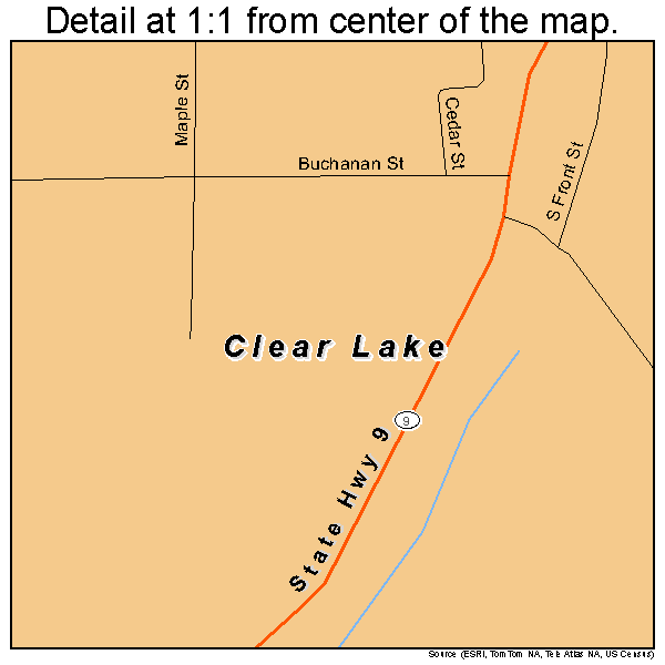 Clear Lake, Washington road map detail