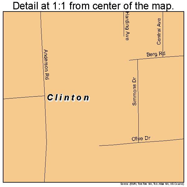 Clinton, Washington road map detail