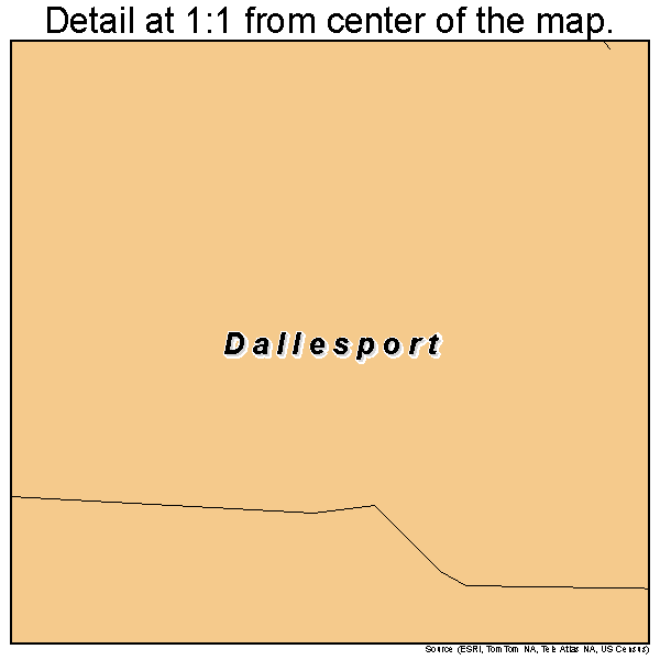 Dallesport, Washington road map detail