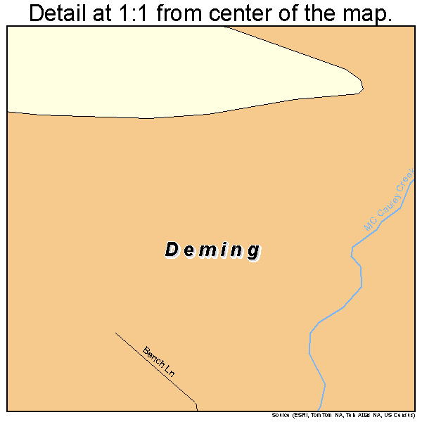 Deming, Washington road map detail