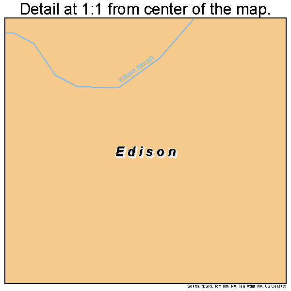 Edison, Washington road map detail