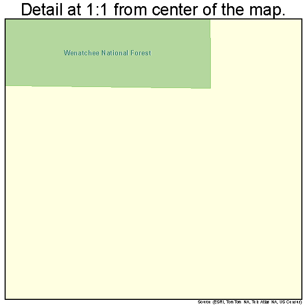 Entiat, Washington road map detail