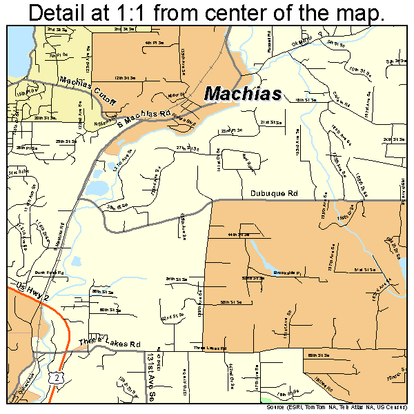 Everett, Washington road map detail