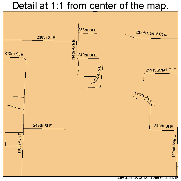 Graham, Washington road map detail