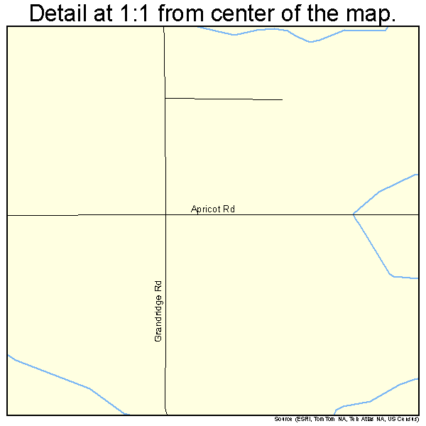 Grandview, Washington road map detail