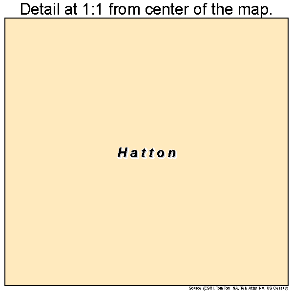Hatton, Washington road map detail