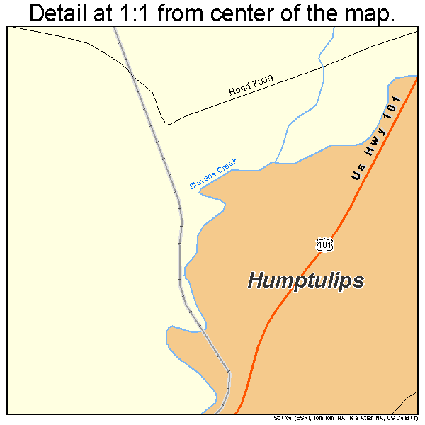Humptulips, Washington road map detail