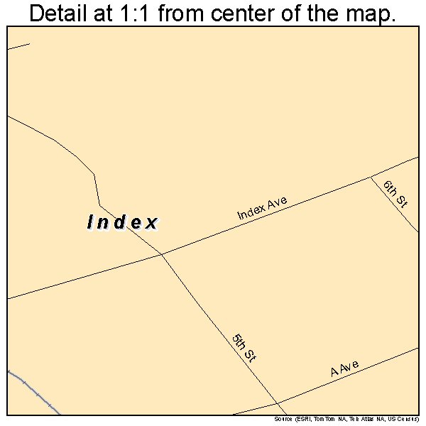 Index, Washington road map detail