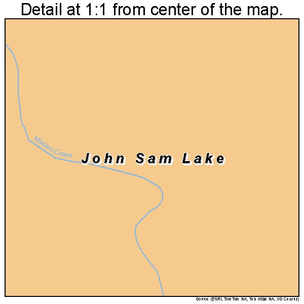 John Sam Lake, Washington road map detail