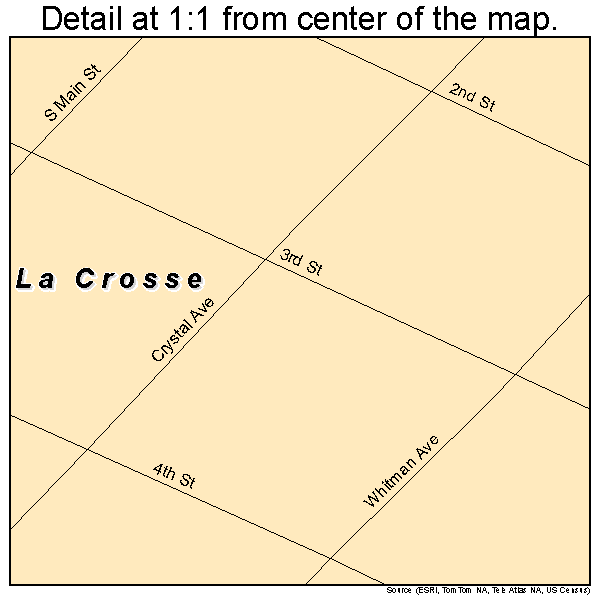 La Crosse, Washington road map detail