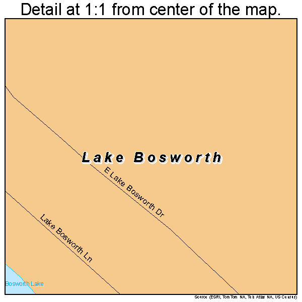 Lake Bosworth, Washington road map detail