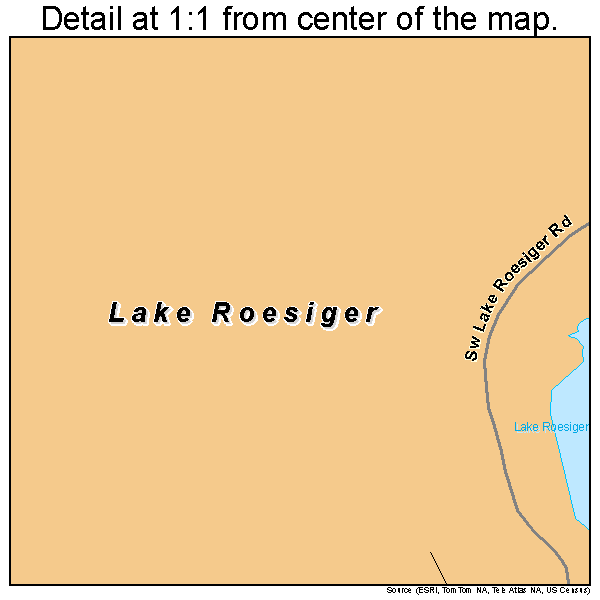 Lake Roesiger, Washington road map detail