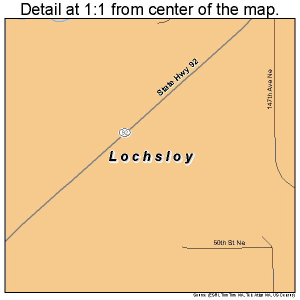 Lochsloy, Washington road map detail