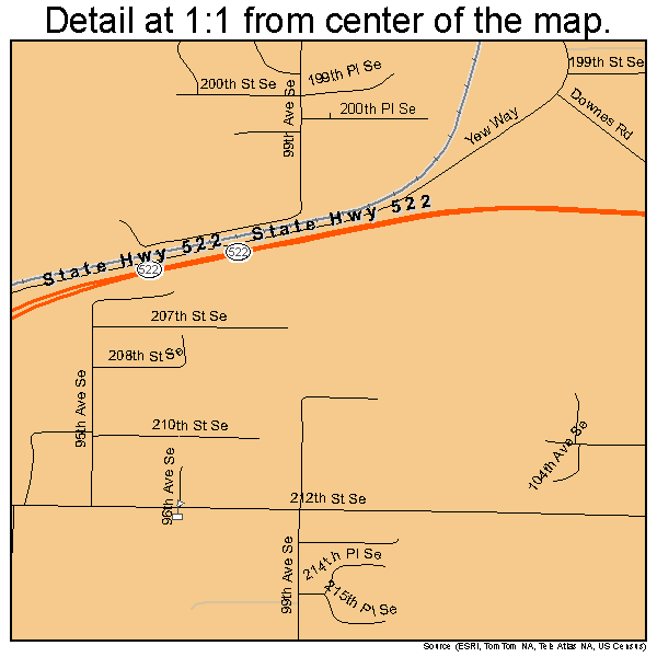 Maltby, Washington road map detail