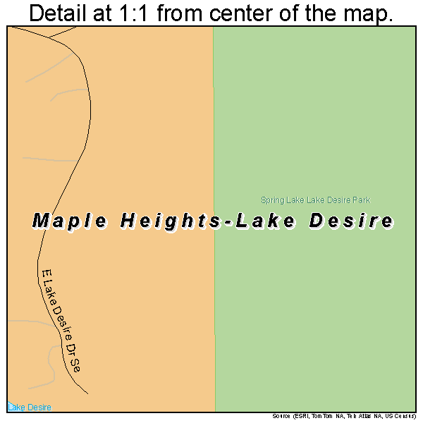 Maple Heights-Lake Desire, Washington road map detail