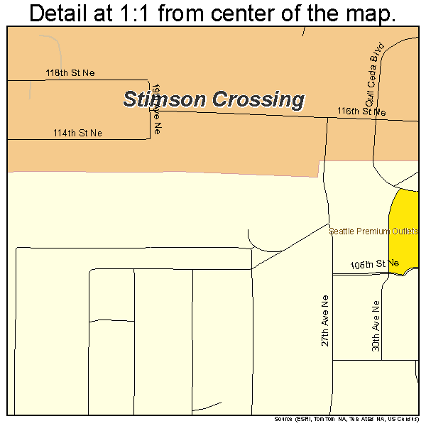 Marysville, Washington road map detail