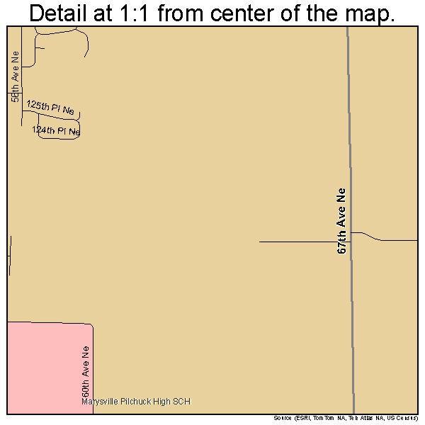 North Marysville, Washington road map detail