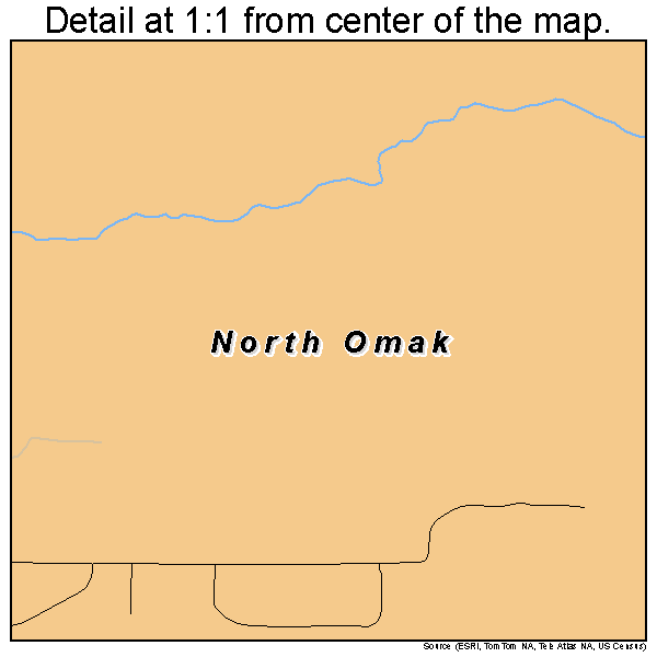 North Omak, Washington road map detail