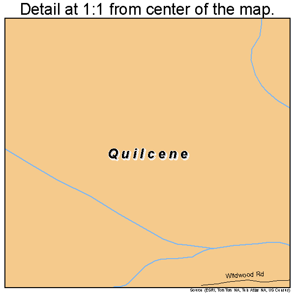 Quilcene, Washington road map detail