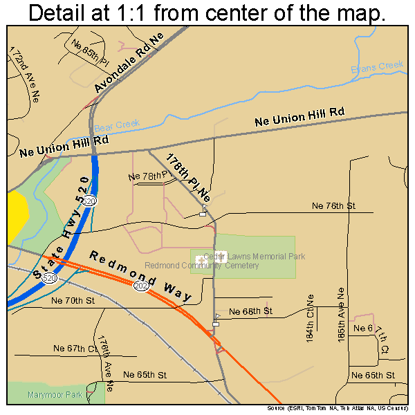 Redmond Washington Street Map 5357535