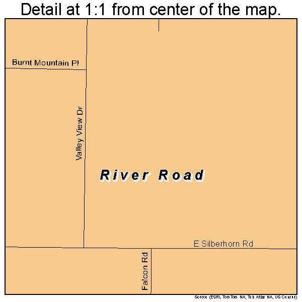 River Road, Washington road map detail