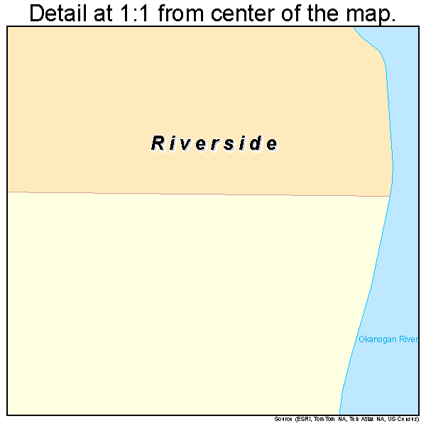 Riverside, Washington road map detail