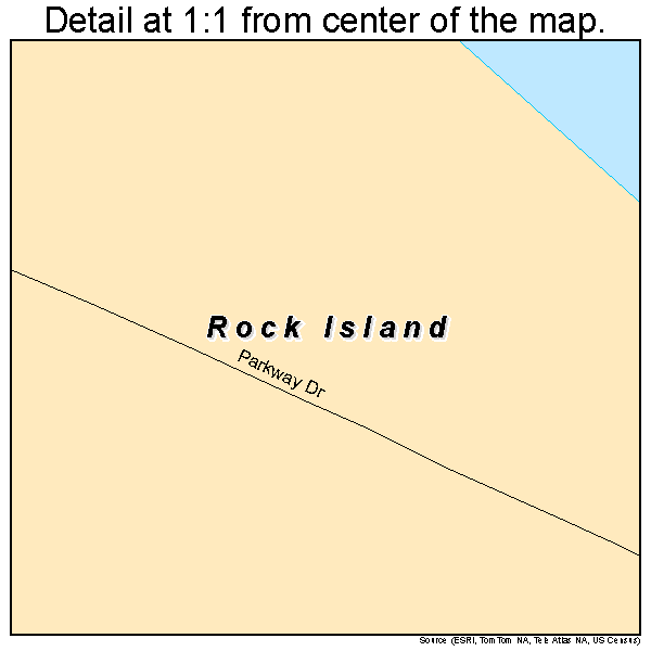 Rock Island, Washington road map detail