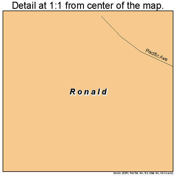 Ronald, Washington road map detail