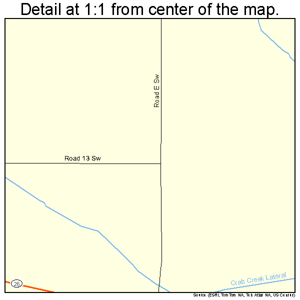 Royal City, Washington road map detail