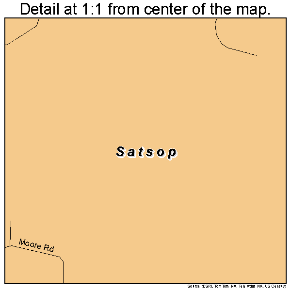Satsop, Washington road map detail