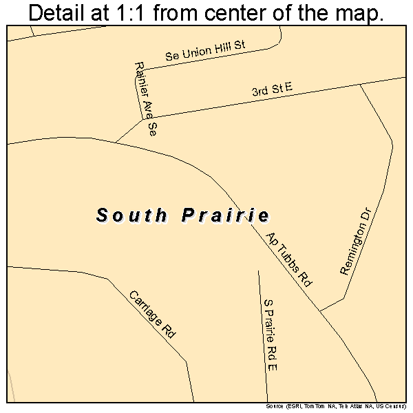 South Prairie, Washington road map detail