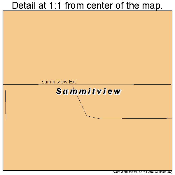 Summitview, Washington road map detail