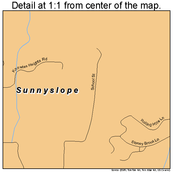 Sunnyslope, Washington road map detail