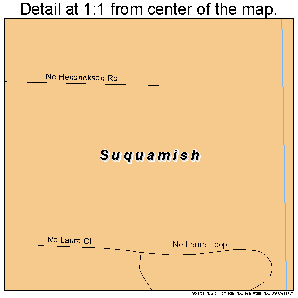 Suquamish, Washington road map detail