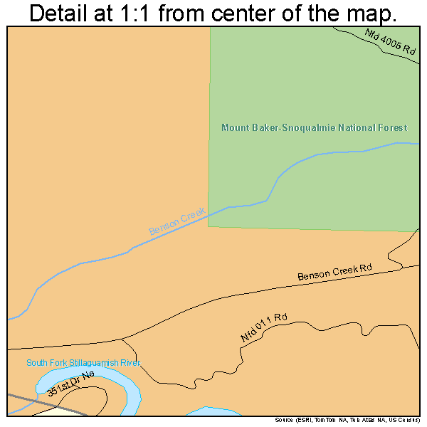 Verlot, Washington road map detail