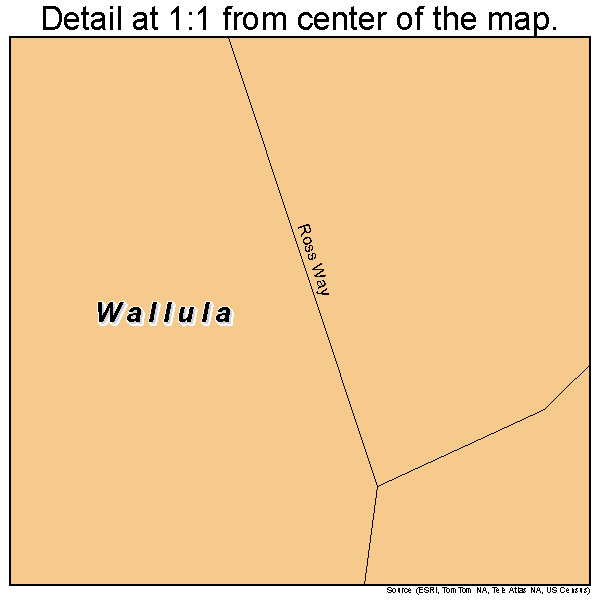 Wallula, Washington road map detail